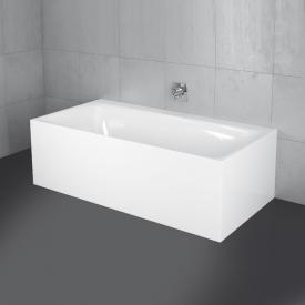 Bette Lux I Silhouette Side Vorwand-Badewanne mit Verkleidung Wanne weiß, Ablaufgarnitur chrom, mit Wassereinlauf