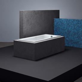 Bette Set Rechteck-Badewanne mit Duschzone, Einbau weiß, mit BetteAntirutsch gesamte Bodenfläche, mit BetteGlasur Plus, für Griffmontage