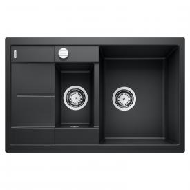 Blanco Metra 6 S Compact Küchenspüle mit Restebecken und Abtropffläche, drehbar schwarz