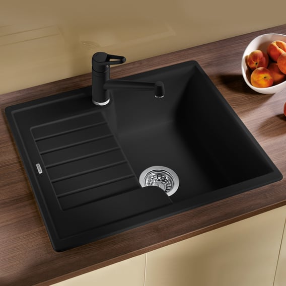 Blanco ZIA 45 S Küchenspüle Anthrazit – Aus SILGRANIT®, 1 Becken, Für Unterschränke Ab 45 Cm