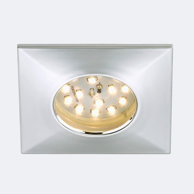 Trango 6er Set LED Einbaustrahler – Eckig, Inkl. 6x GU10 LED 4,2W 3000K Warmweiß | Direkt 230V, IP23