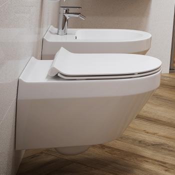Cersanit Crea Oval Wand-Tiefspül-WC mit WC-Sitz