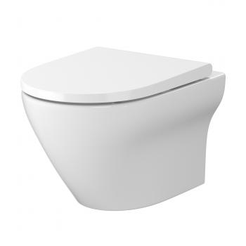 Cersanit Larga Oval Wand-Tiefspül-WC mit WC-Sitz