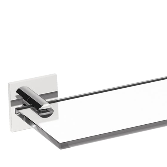 Mensola In Vetro Per Bagno Bath+ By Cosmic – Stick, Cromata, Con Fissaggio Adesivo Quick-Fix