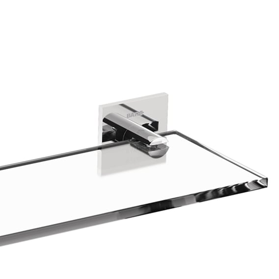 Mensola In Vetro Per Bagno Bath+ By Cosmic – Stick, Cromata, Con Fissaggio Adesivo Quick-Fix