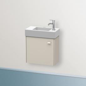 Duravit Brioso Handwaschbeckenunterschrank mit 1 Tür taupe matt, Griff taupe matt