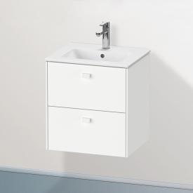Duravit Brioso Handwaschbeckenunterschrank Compact mit 2 Auszügen weiß matt, Griff weiß matt