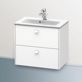 Duravit Brioso Waschtischunterschrank Compact mit 2 Auszügen weiß matt, Griff weiß matt