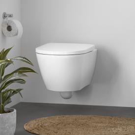 Duravit D-Neo Wand-Tiefspül-WC, rimless, mit WC-Sitz weiß, mit HygieneGlaze