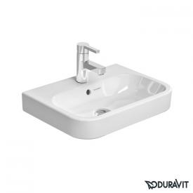 Duravit Happy D.2 Möbel-Handwaschbecken weiß, mit WonderGliss, mit 1 Hahnloch