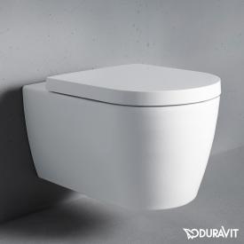 Duravit ME by Starck Wand-Tiefspül-WC Set, rimless, mit WC-Sitz weiß
