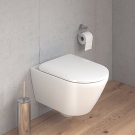 Duravit Plinero Wand-Tiefspül-WC-SET, rimless, mit WC-Sitz weiß