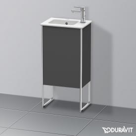 Duravit XSquare Handwaschbeckenunterschrank mit 1 Tür Front graphit matt/Korpus graphit matt