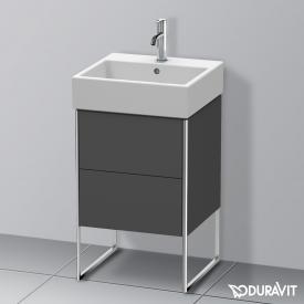 Duravit XSquare Waschtischunterschrank mit 2 Auszügen graphit matt, ohne Einrichtungssystem