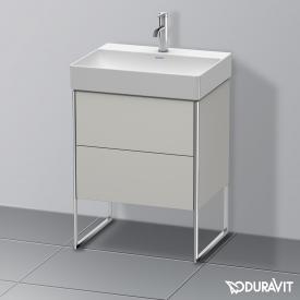 Duravit XSquare Waschtischunterschrank mit 2 Auszügen Front betongrau matt/Korpus betongrau matt, ohne Einrichtungssystem