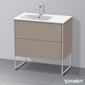 Duravit XSquare Waschtischunterschrank mit 2 Auszügen Front basalt matt/Korpus basalt matt, ohne Einrichtungssystem