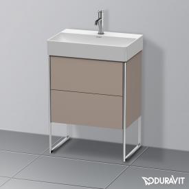 Duravit XSquare Waschtischunterschrank Compact mit 2 Auszügen basalt matt, ohne Einrichtungssystem