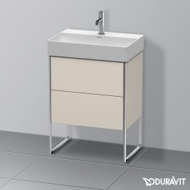 Duravit XSquare Waschtischunterschrank Compact mit 2 Auszügen taupe matt, ohne Einrichtungssystem