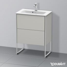 Duravit XSquare Waschtischunterschrank Compact mit 2 Auszügen Front betongrau matt/Korpus betongrau matt, ohne Einrichtungssystem