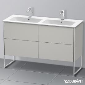 Duravit XSquare Waschtischunterschrank für Doppelwaschtisch mit 4 Auszügen Front betongrau matt/Korpus betongrau matt, ohne Einrichtungssystem