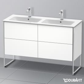 Duravit XSquare Waschtischunterschrank für Doppelwaschtisch mit 4 Auszügen weiß matt, mit Einrichtungssystem Ahorn