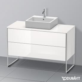 Duravit XSquare Waschtischunterschrank für Konsole mit 2 Auszügen weiß hochglanz, ohne Einrichtungssystem
