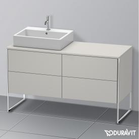 Duravit XSquare Waschtischunterschrank für Konsole mit 4 Auszügen betongrau matt, mit Einrichtungssystem Ahorn