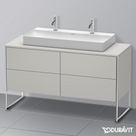 Duravit XSquare Waschtischunterschrank für Konsole mit 4 Auszügen betongrau matt, mit Einrichtungssystem Ahorn