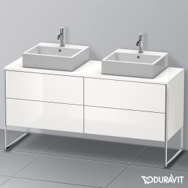 Duravit XSquare Waschtischunterschrank für Konsole mit 4 Auszügen weiß hochglanz, ohne Einrichtungssystem
