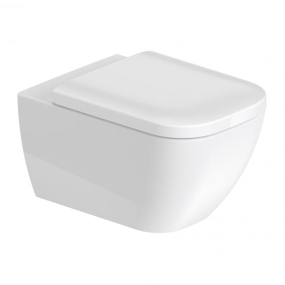 Duravit Happy D.2 Wand-Tiefspül-WC mit WC-Sitz, ohne Spülrand weiß, mit WonderGliss