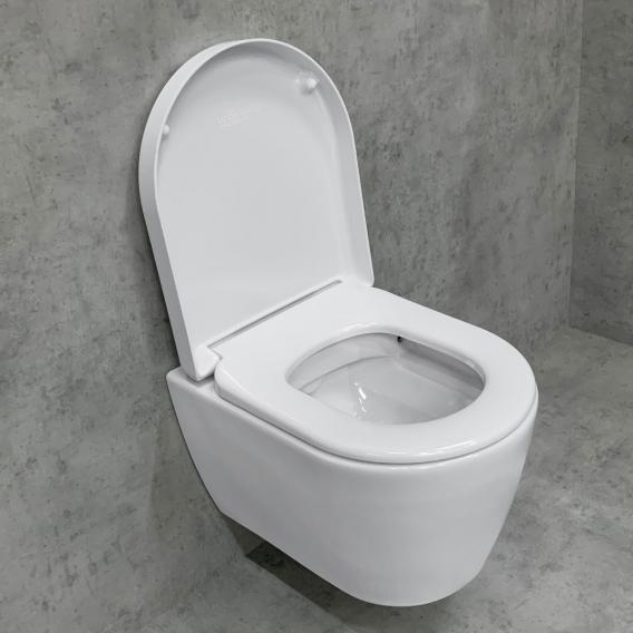 Duravit ME by Starck Wand-WC & Tellkamp Premium 4000 WC-Sitz SET kurz: WC ohne Spülrand weiß, mit WonderGliss