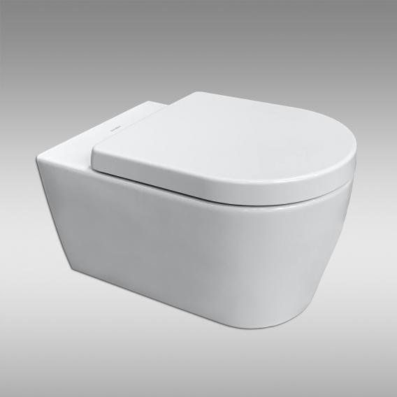 Duravit ME by Starck Wand-WC & Tellkamp Premium 4000 WC-Sitz SET: WC ohne Spülrand weiß, mit WonderGliss