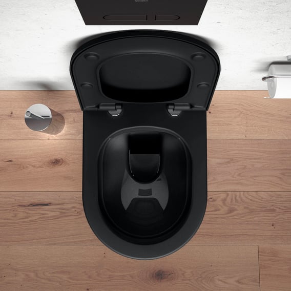 Tür-/Wandtattoo WC Lounge – Schwarzes Design, Selbstklebend & Abziehbar!