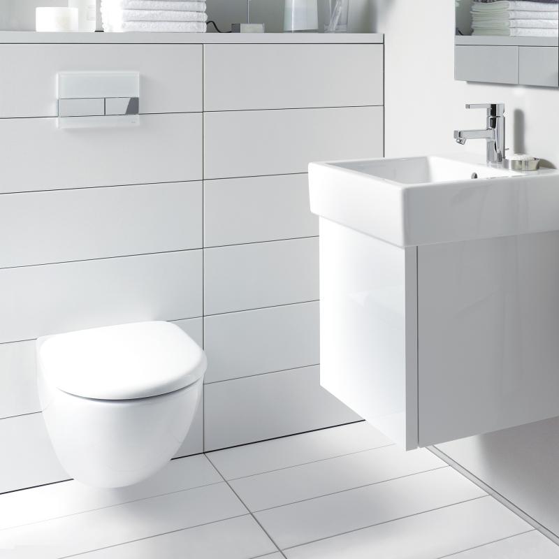WC-Sitz Duravit mit - rimless, weiß Architec Set, 45720900A1 Wand-Tiefspül-WC