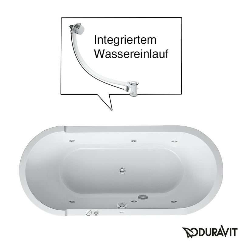 Duravit Starck Freistehende Oval Whirlwanne Mit Verkleidung Mit Jet 