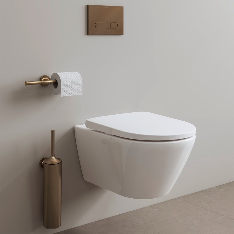 Toilettenpapierhalter Aus Eisen Im Vintage-Design - Freistehend, Schwarz, Mit Rohr-Elementen