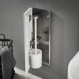 Emco Asis Pure Unterputz-Toilettenbürstengarnitur-Modul weiß matt