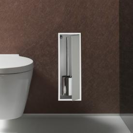 Emco Asis Unterputz-Toilettenbürstengarnitur-Modul chrom/optiwhite
