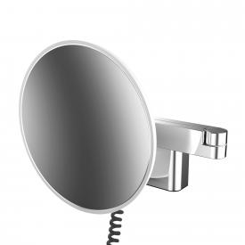 Emco Evo LED Rasier- und Kosmetikspiegel mit Spiralkabel und Stecker chrom