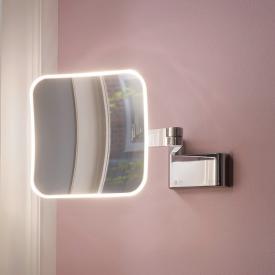 Emco Evo LED Rasier- und Kosmetikspiegel mit Direktanschluss und emco light system chrom