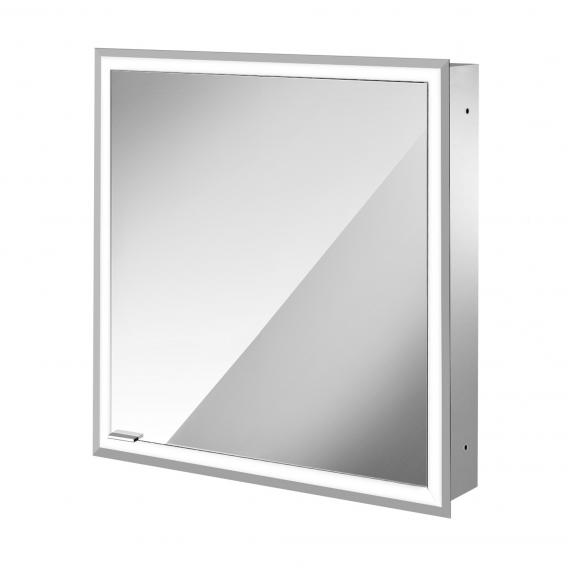 Emco Prime Spiegelschrank mit Beleuchtung und 1 Tür Unterputz, aluminium, Rückwand verspiegelt, dimmbar