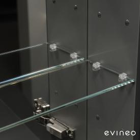 Evineo ineo Glasfachboden-Set für Spiegelschrank B: 80 cm, 2 Stück