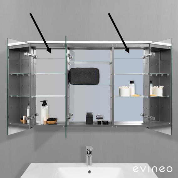 evineo ineo Spiegelabdeckungen für Befestigung, 2 Stück, für Spiegelschrank B: 100 cm