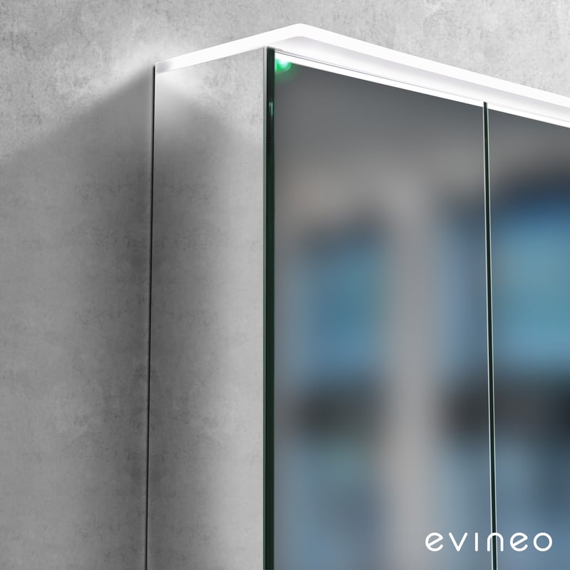 evineo ineo Spiegelabdeckungen für Befestigung, 2 Stück, für Spiegelschrank  B: 120 cm - BL000073 
