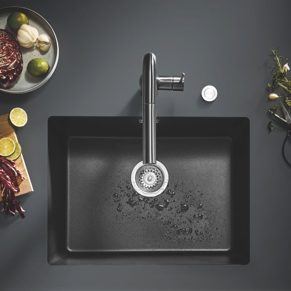 Grohe K700U Spüle granit schwarz - 31655AP0 - Emero.de