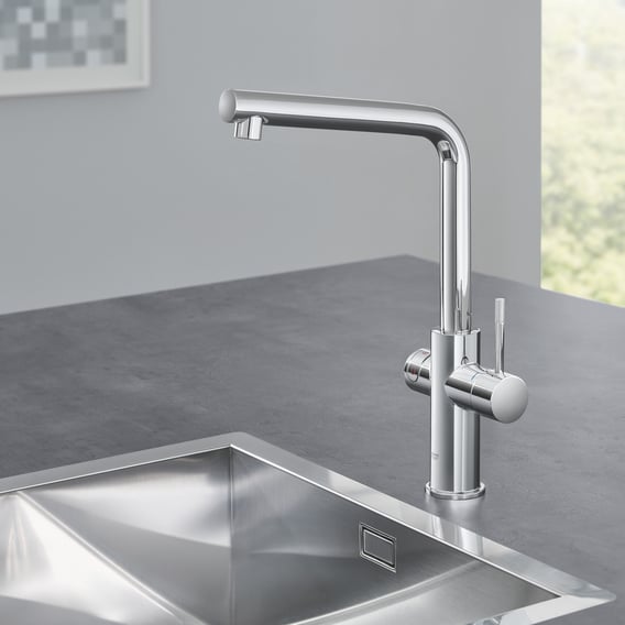 Grohe Red die NEUE Küchenarmatur mit Filterfunktion für kochend heißes Wasser, C-Auslauf, L ...