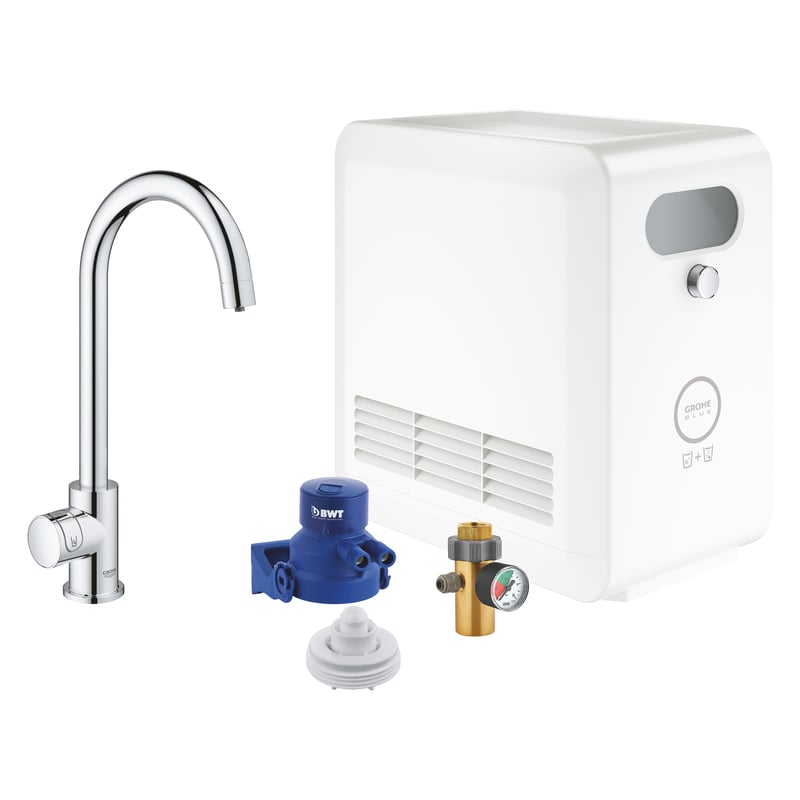 Grohe Blue Professional MONO die NEUE Küchenarmatur mit Filterfunktion, C-Auslauf chrom ...