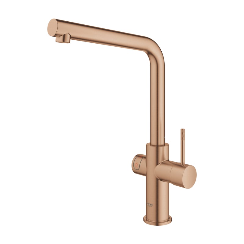 Grohe Red die NEUE Küchenarmatur mit Filterfunktion für kochend heißes Wasser, L-Auslauf warm ...