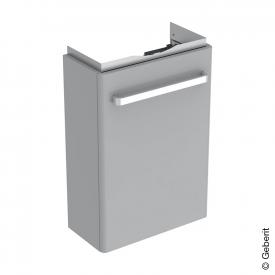 Geberit Renova Compact Handwaschbeckenunterschrank mit 1 Tür Front hellgrau hochglanz/Korpus hellgrau matt