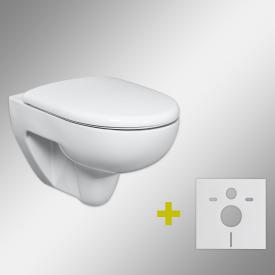Geberit Renova & Tellkamp Premium 3000 WC-SET mit Zubehör: WC mit Spülrand, mit KeraTect, WC-Sitz mit Absenkautomatik
